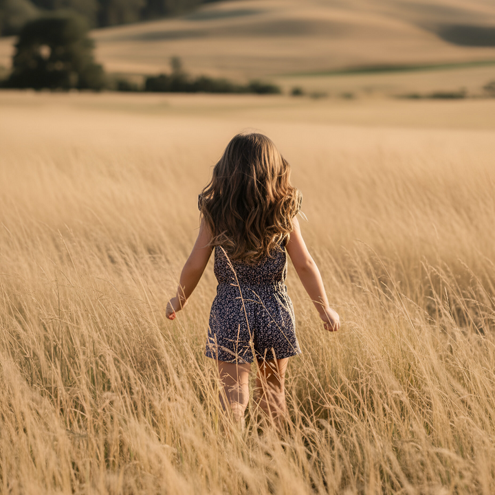 Girls Chloe Playsuit - Vintage Posy