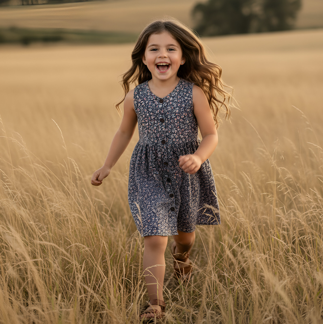 Girls Alice Dress - Vintage Posy