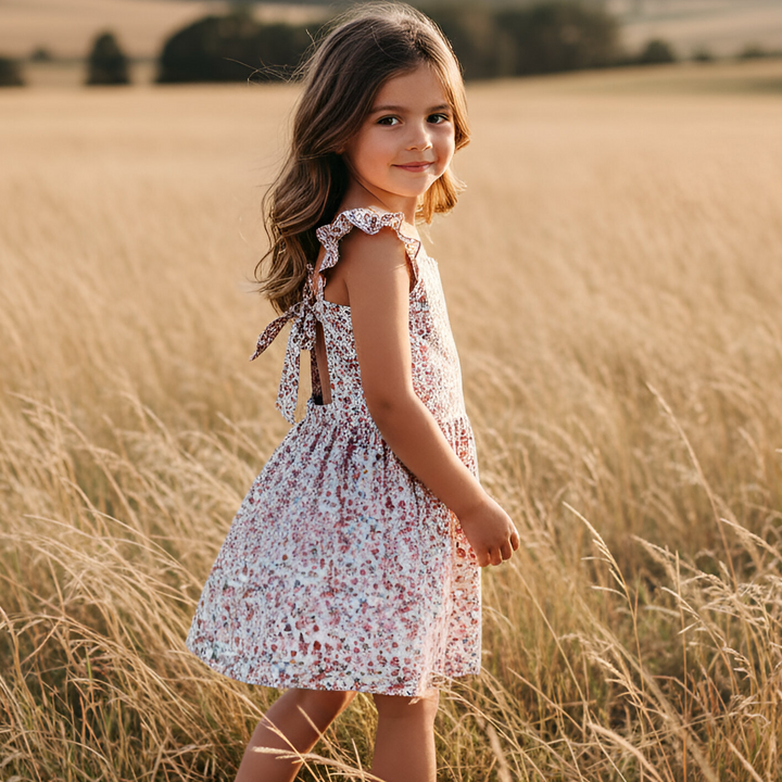 Girls Ellie Dress - Pink Petite Floral 26