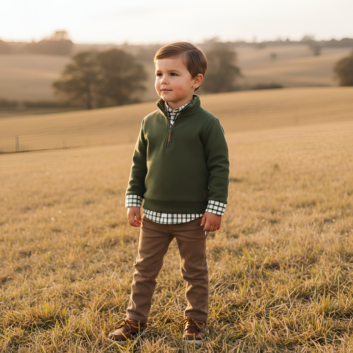 Boys Harry Jumper - Dark Olive