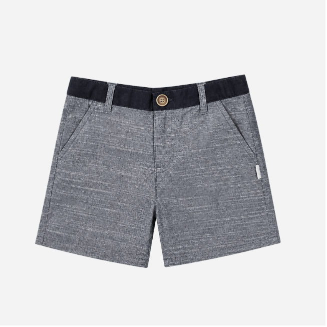 Baby Boys Oscar Shorts - Navy Slub