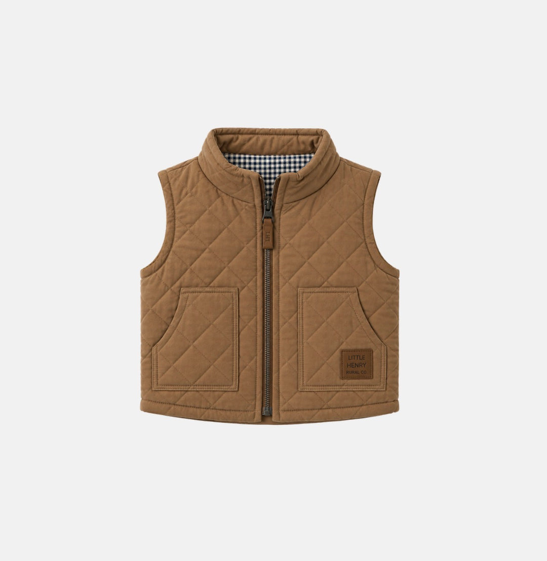 Baby Boys Campbell Vest - Chestnut