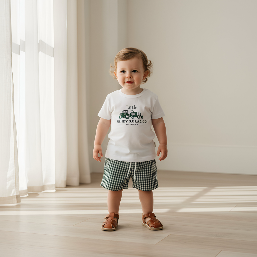Baby Boys Tractor Tee - Green 26