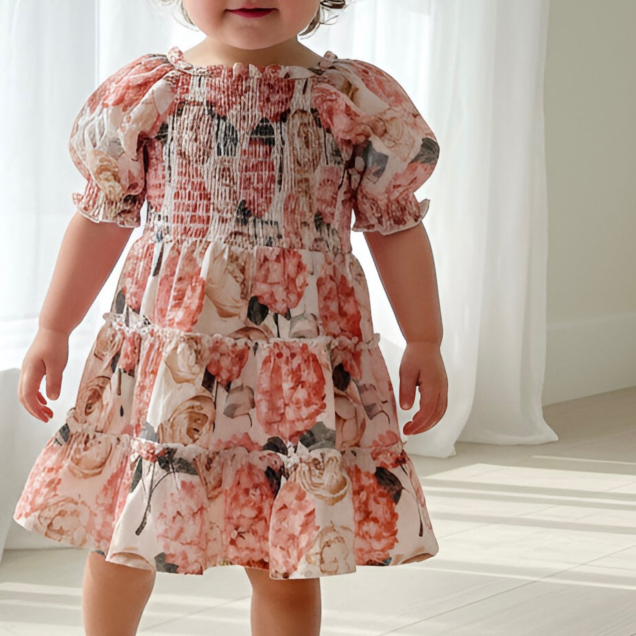 Baby Girls Daisy Dress -  Pink Blossom