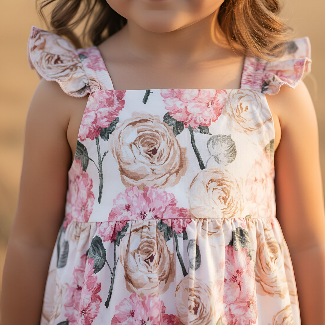 Girls Esme Top - Pink Blossom