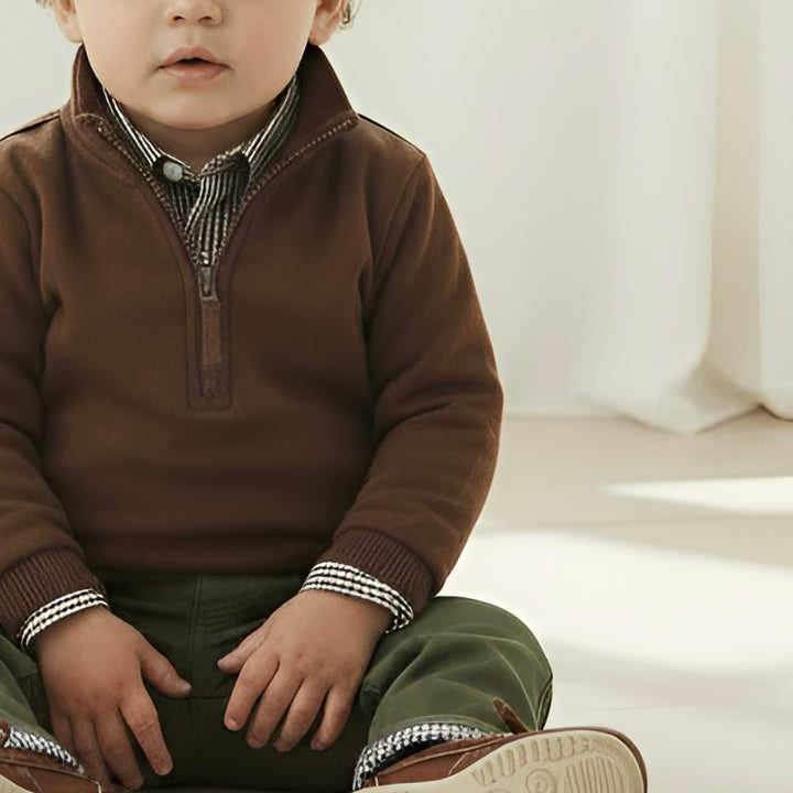 Baby Boys Harry Jumper - Dark Chestnut