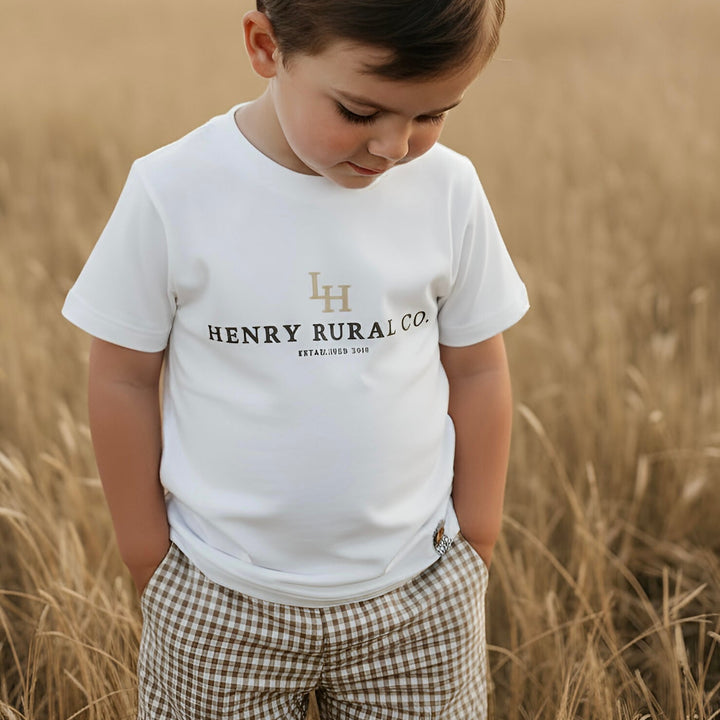 Boys Henry Rural Co Tee - White
