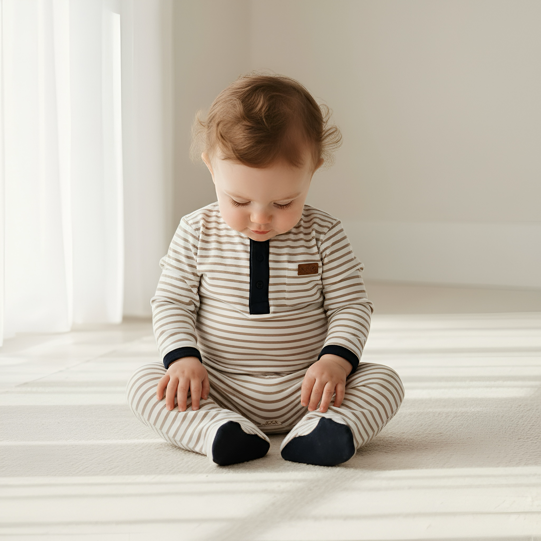 Baby Boys Winter Onesie - Beige