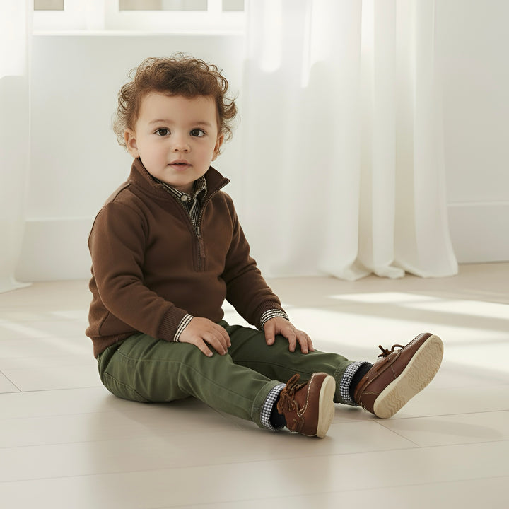 Baby Boys Harry Jumper - Dark Chestnut