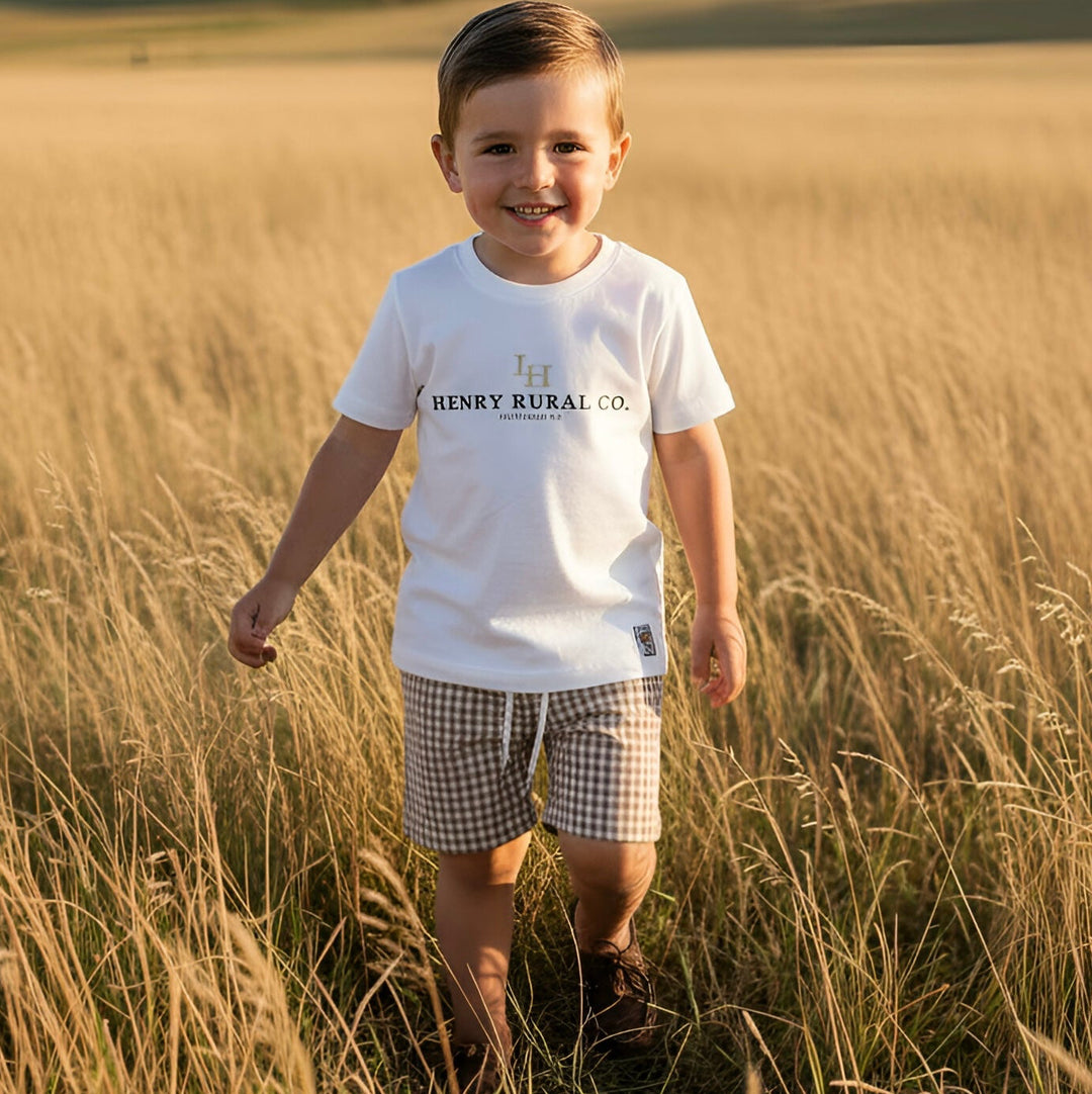Boys Henry Rural Co Tee - White