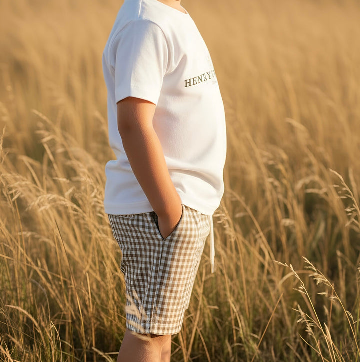 Boys Sonny Shorts - Brown Check 26