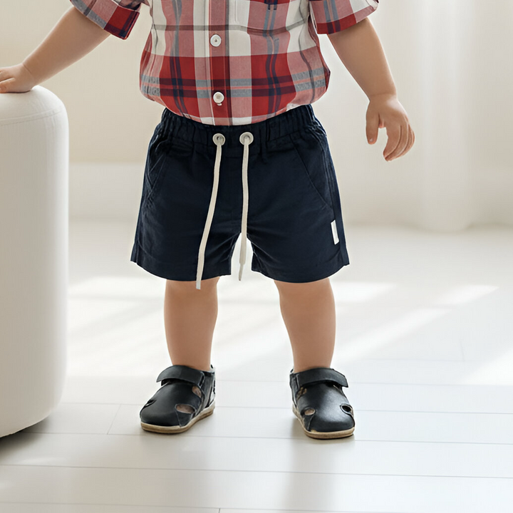 Baby Boys Sonny Short - Navy Linen