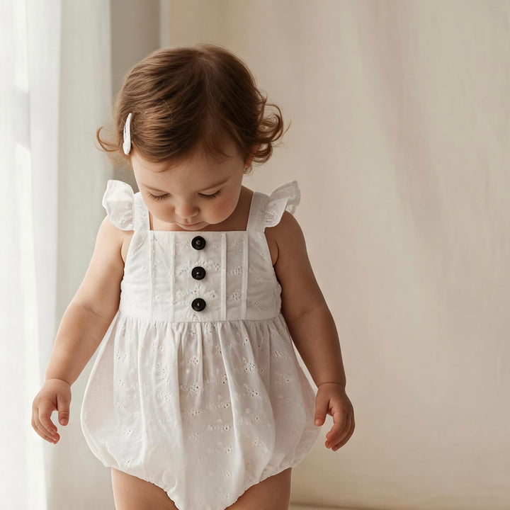 Baby Girls Freya Playsuit - White