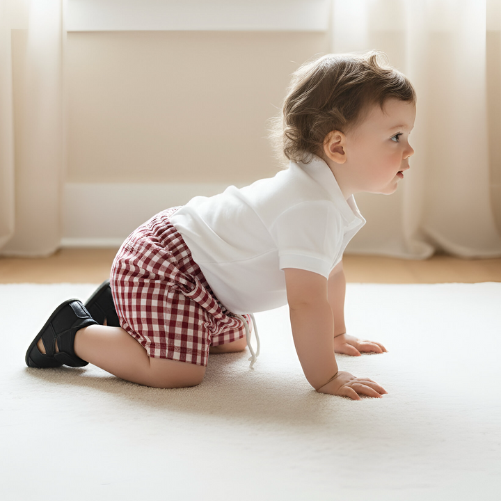 Baby Boys Sonny Short - Red Check