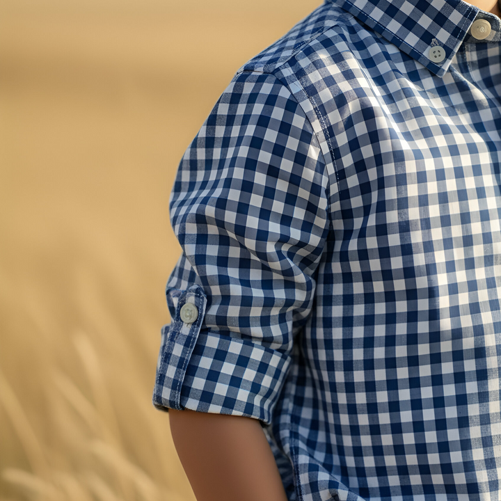 Boys Dress Shirt - Blue Check 26