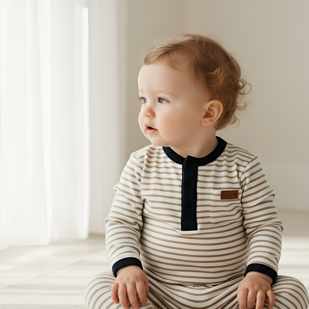 Baby Boys Winter Onesie - Beige