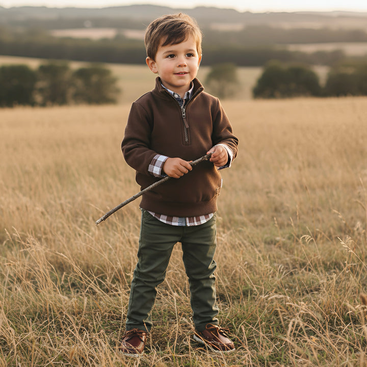 Boys Harry Jumper - Dark Chestnut