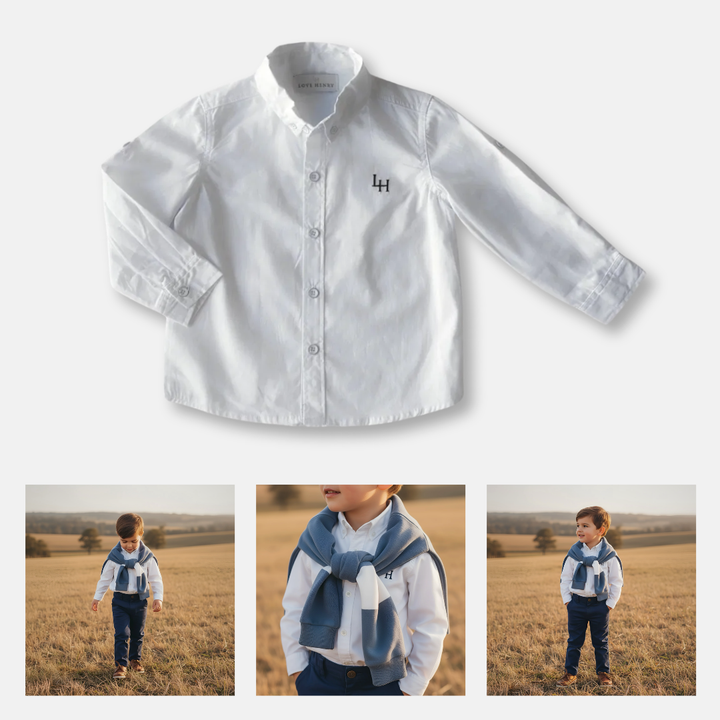 Boys Oxford Dress Shirt -  White