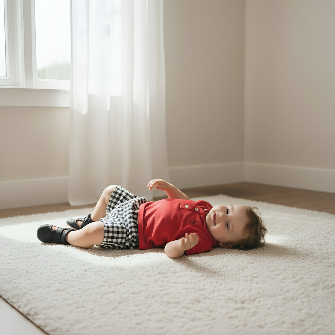 Baby Boys Sonny Short - Navy Check