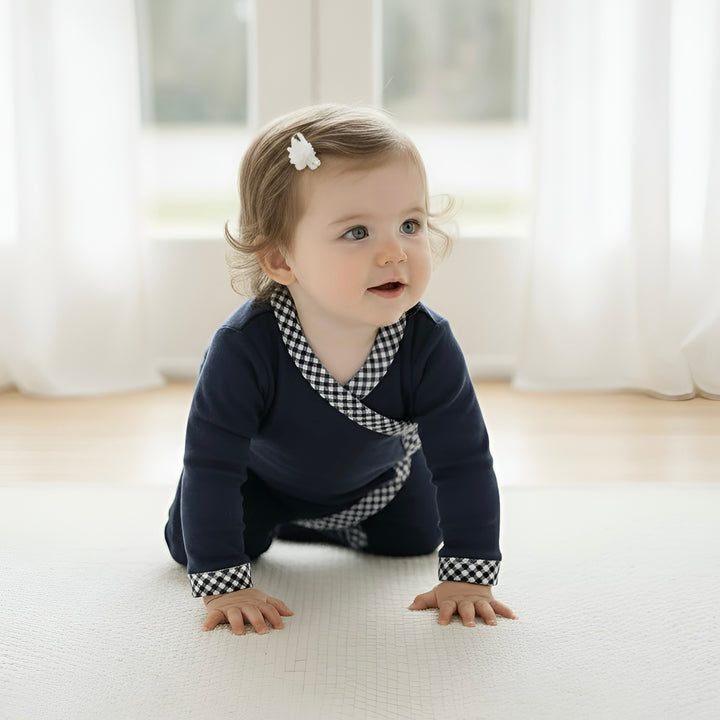 Baby Girls Winter Onesie - Navy