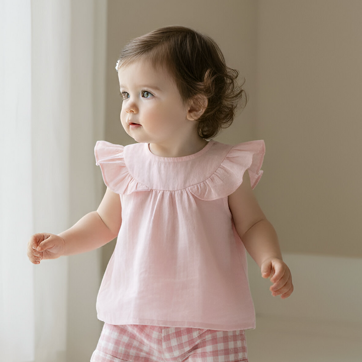 Baby Girls Lucy Shorts - Pink Check