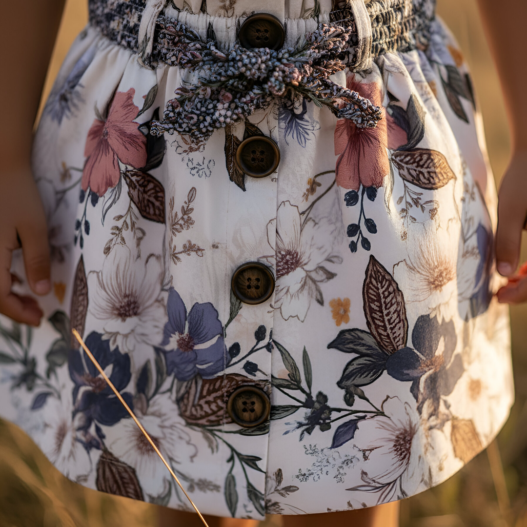 Girls Charlotte Skirt - Native Floral