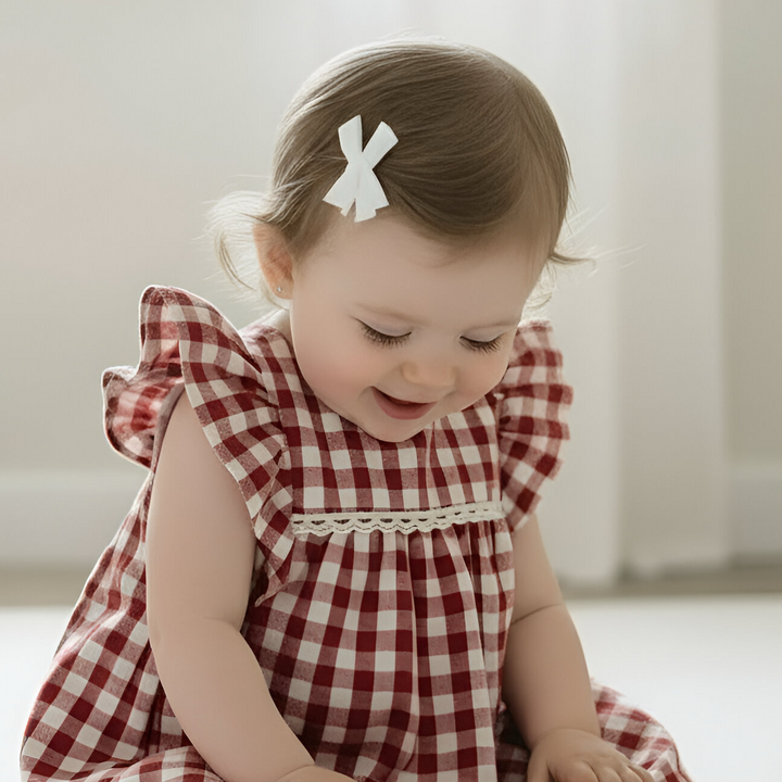 Baby Girls Maisy Dress - Red Check