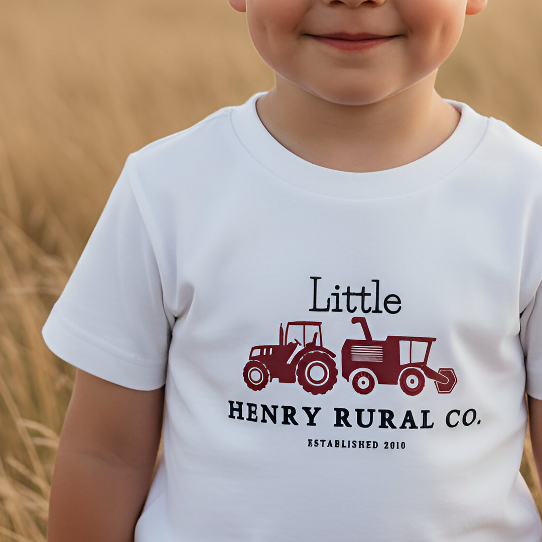 Boys Tractor Tee - Red 26
