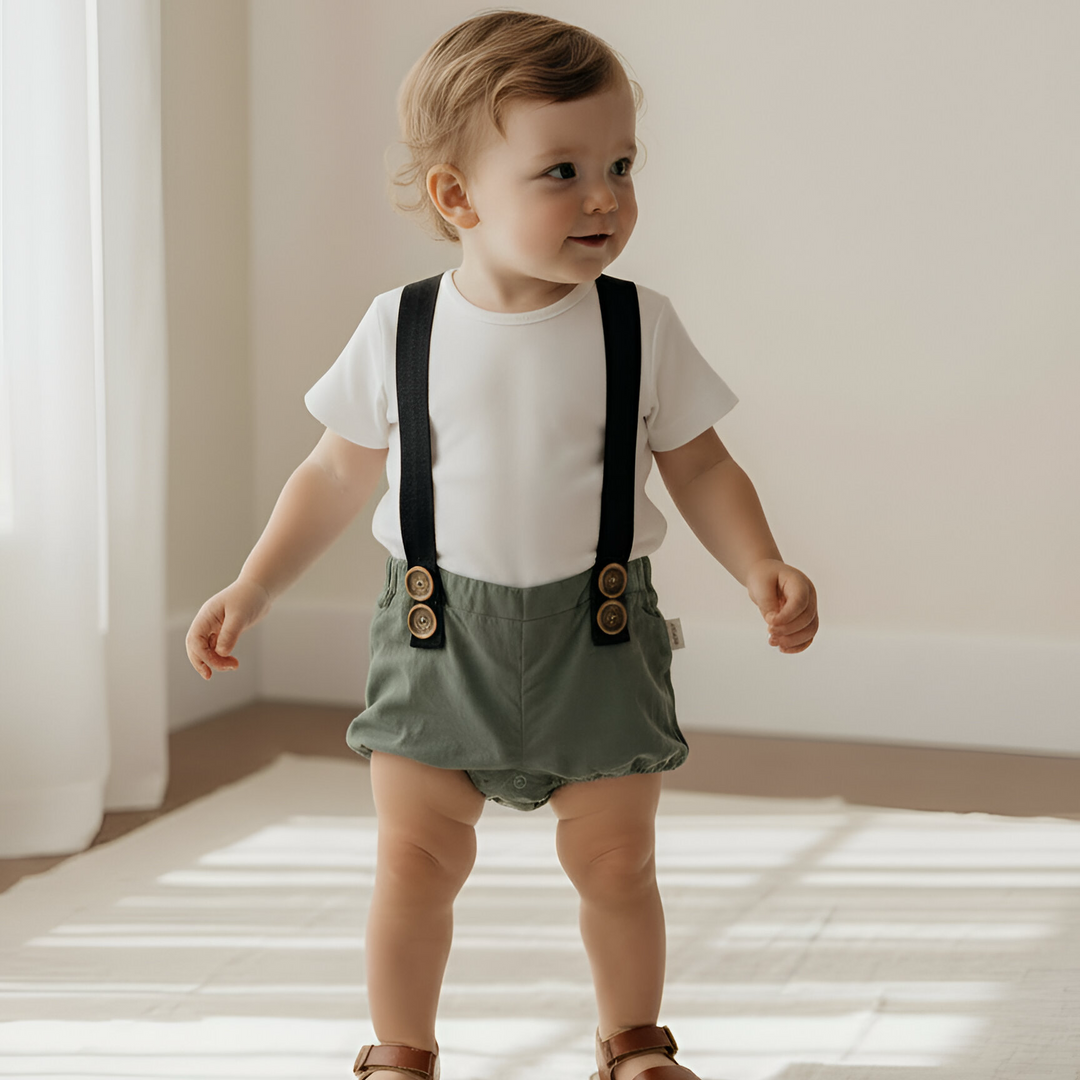 Baby Boys Digby - Green Linen 26