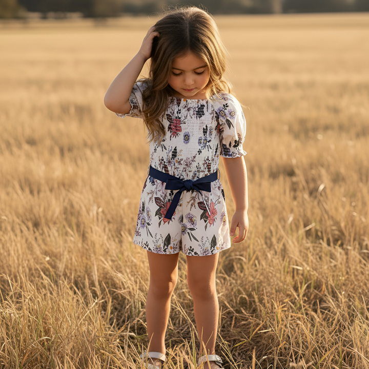 Girls Tilly Playsuit - Native Floral