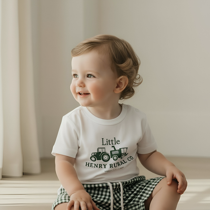 Baby Boys Tractor Tee - Green 26