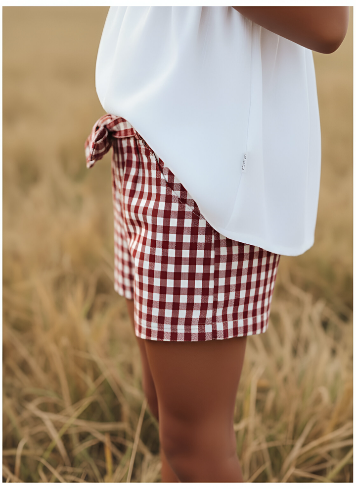 Girls Esme Top - White Linen 26