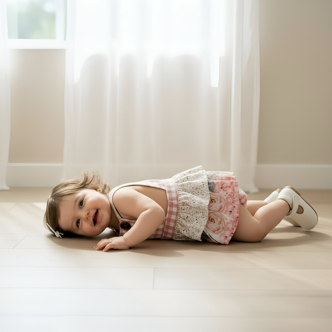 Baby Girls Frilly Playsuit -  Pretty Blossom