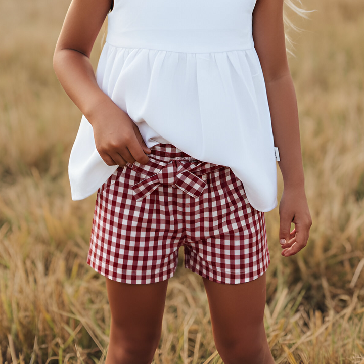 Girls Esme Top - White Linen 26