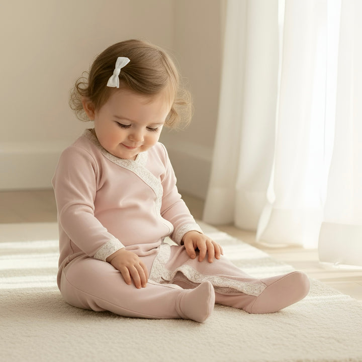 Baby Girls Winter Onesie - Pink