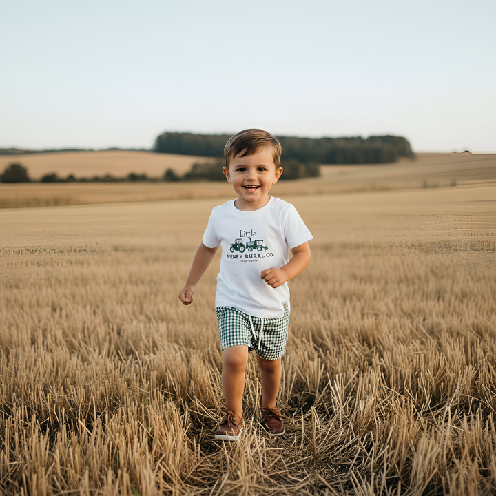 Boys Tractor Tee - Green 26
