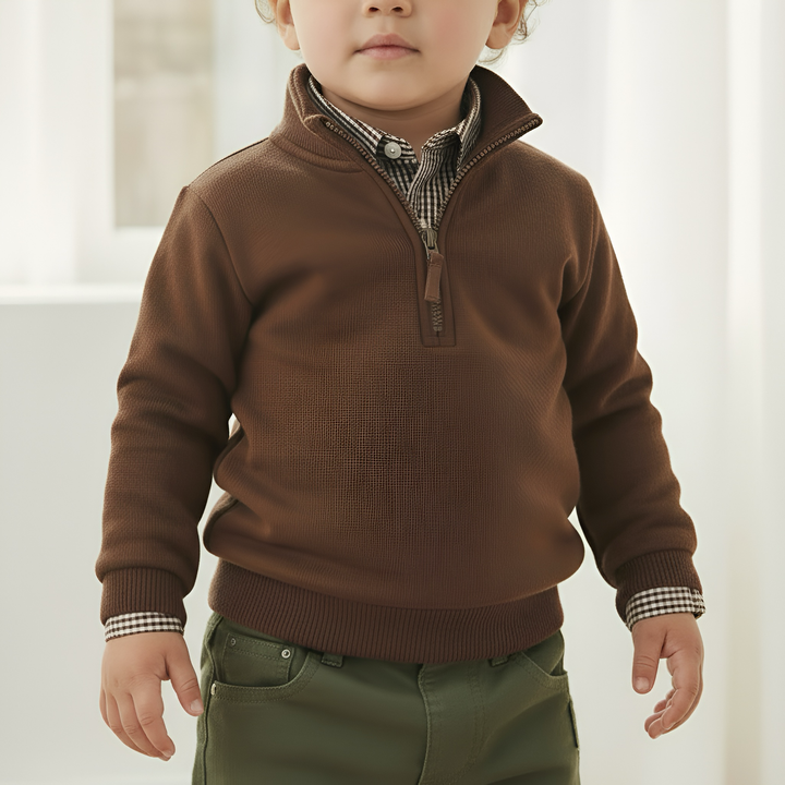Baby Boys Harry Jumper - Dark Chestnut