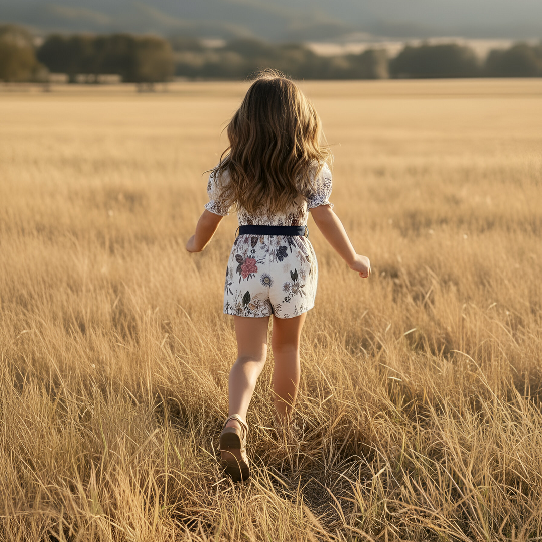 Girls Tilly Playsuit - Native Floral