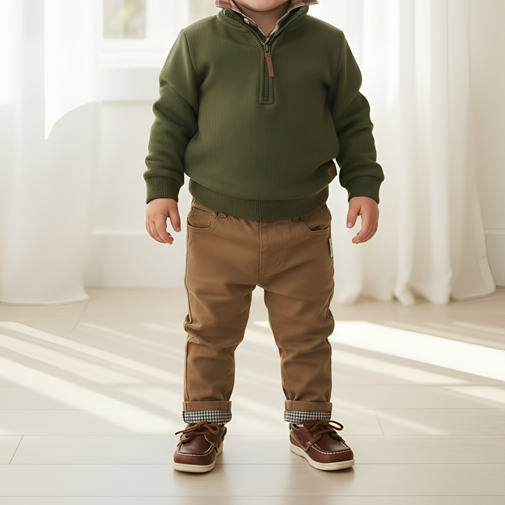 Baby Boys Harry Jumper - Dark Olive