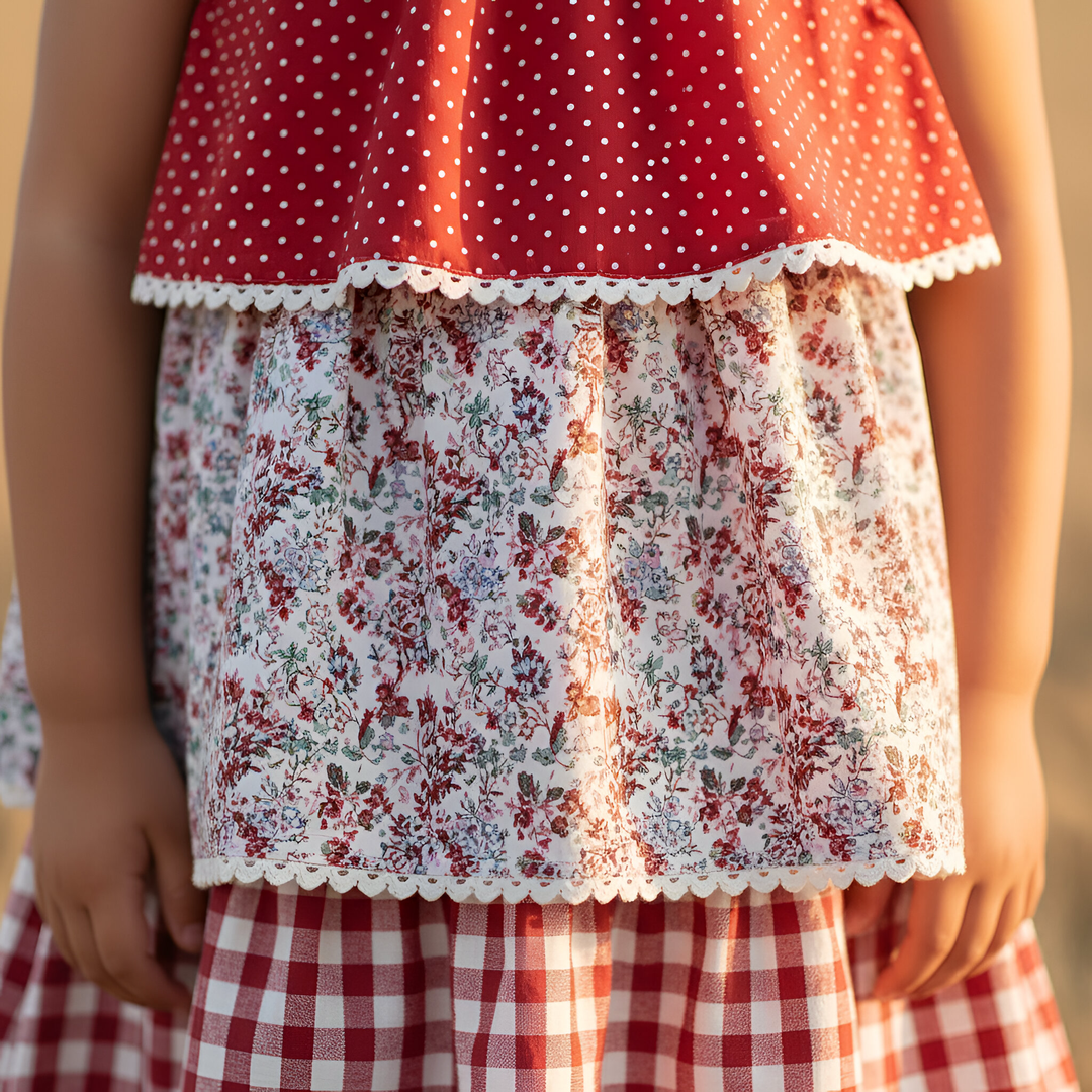 Girls Sadie Dress -  Festive Floral 25