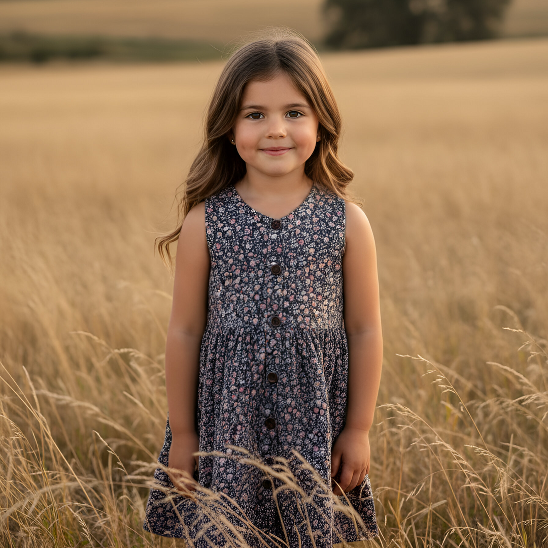 Girls Alice Dress - Vintage Posy