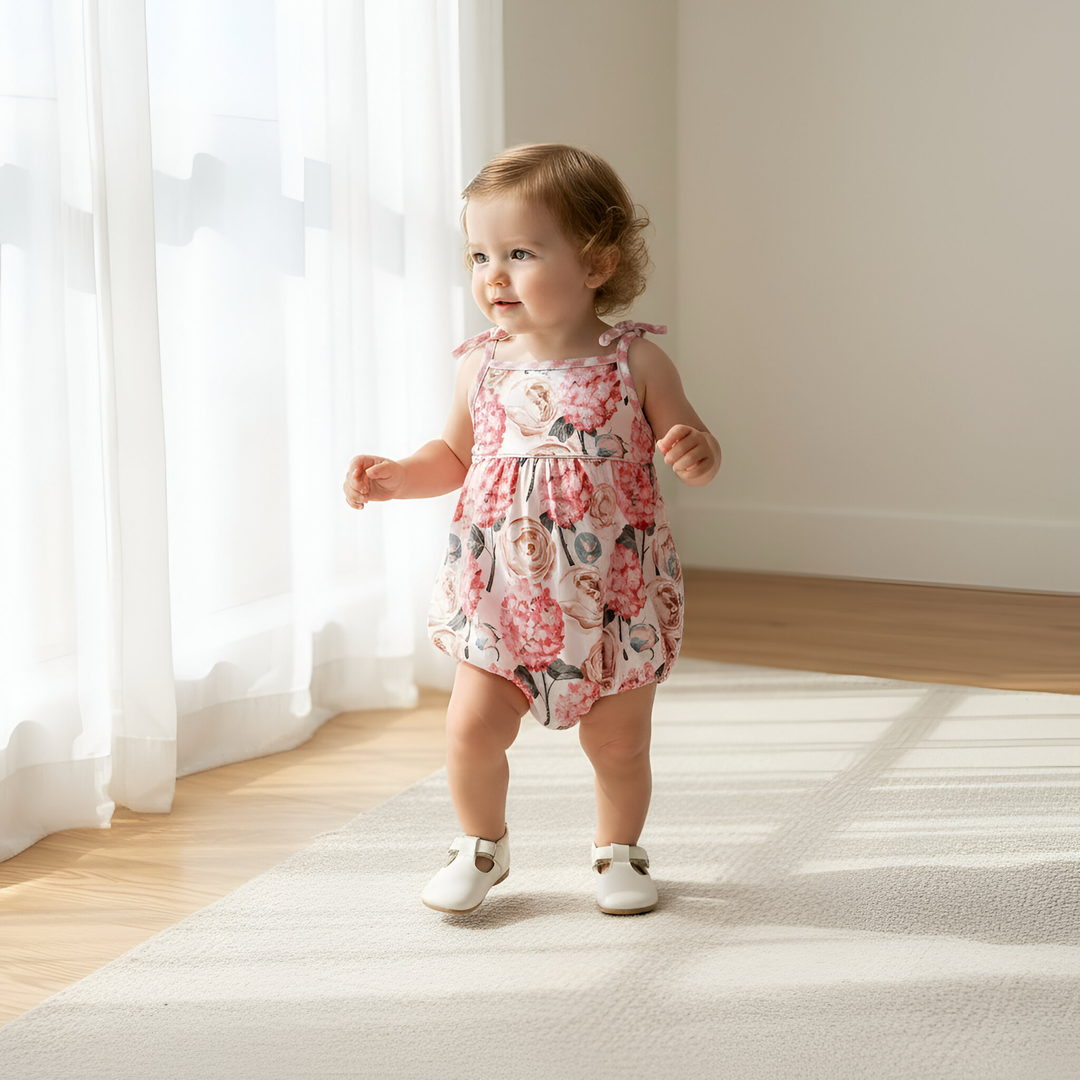 Baby Girls Elsie Playsuit - Pink Blossom