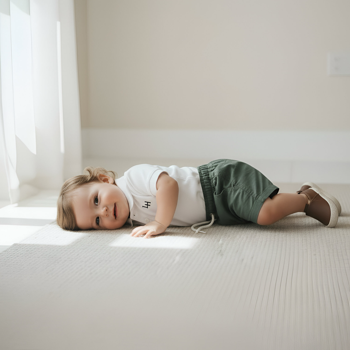 Baby Boys Sonny Short - Green Linen