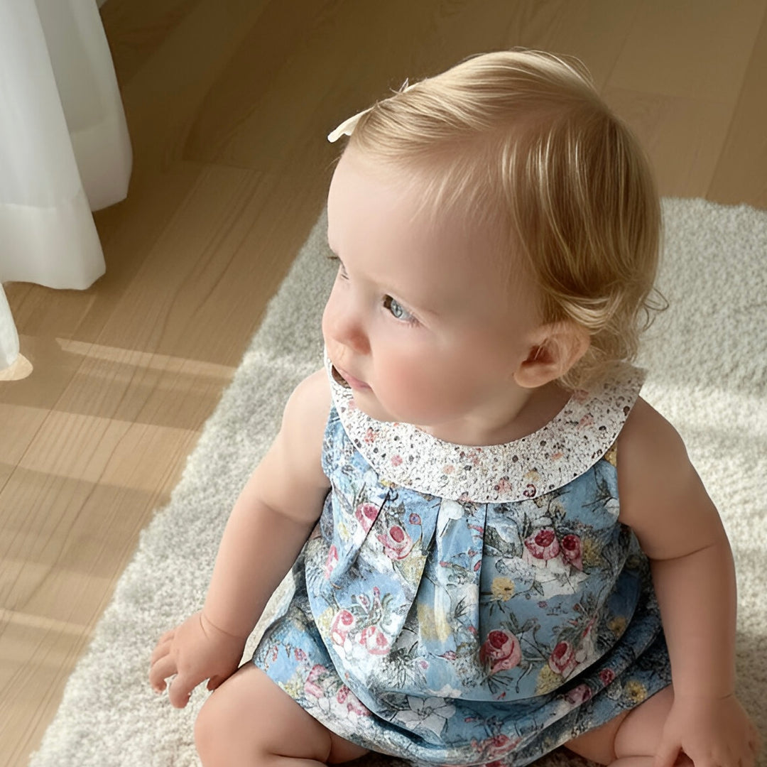 Baby Girls Sofia Playsuit - Blue Blossom