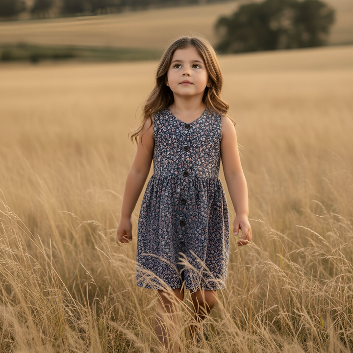 Girls Alice Dress - Vintage Posy