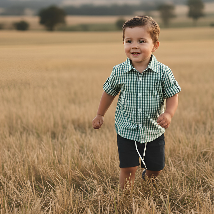 Boys Sonny Shorts - Navy Linen