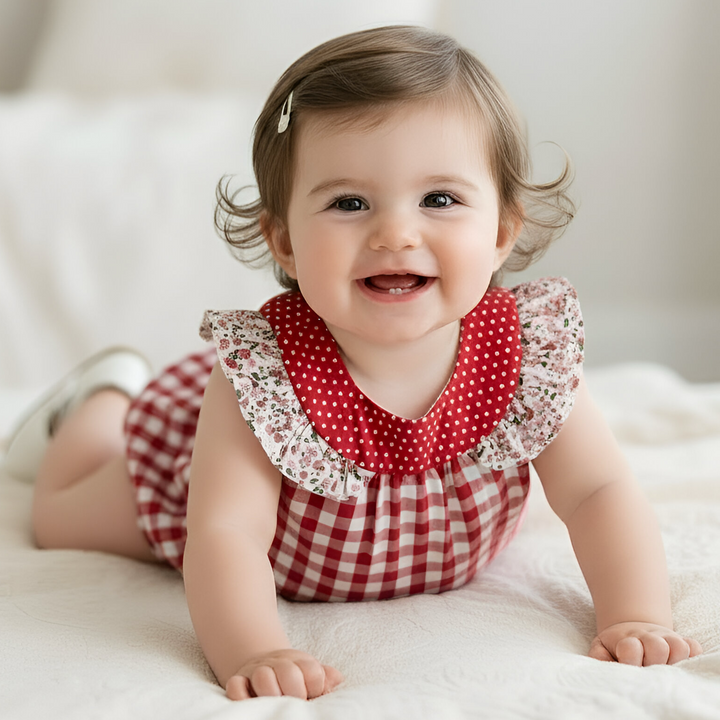 Baby Girls Neve Playsuit - Pink Petite Floral