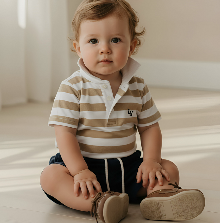 Baby Boys Sonny Short - Navy Linen