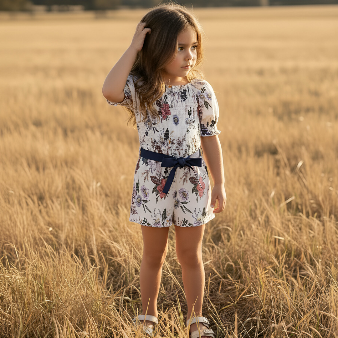 Girls Tilly Playsuit - Native Floral