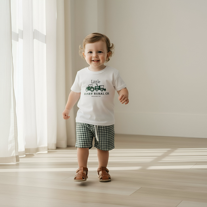 Baby Boys Tractor Tee - Green 26